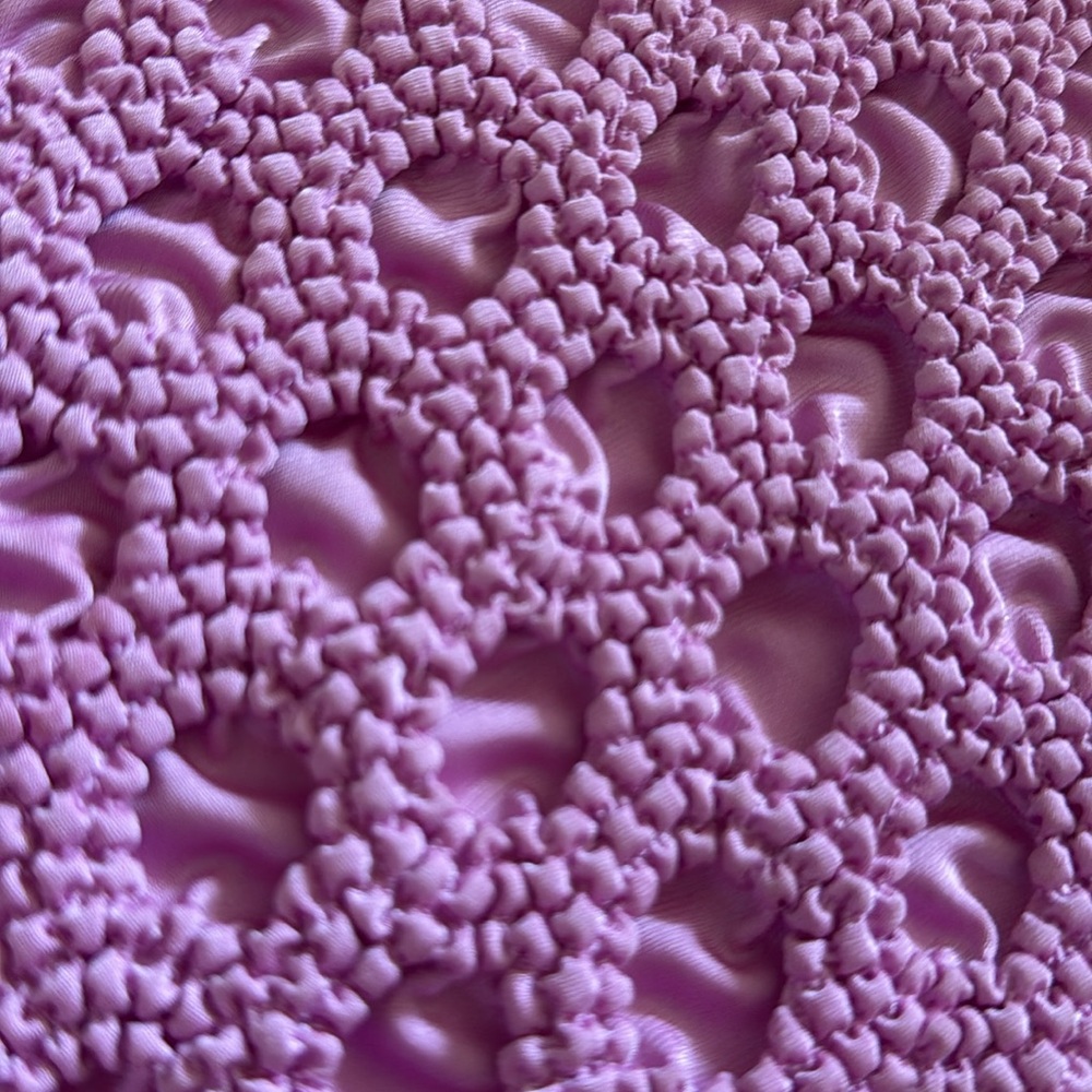 GANNI SMOCKED SATIN BEADED DRESS SZ 34 - Picture 4 of 9